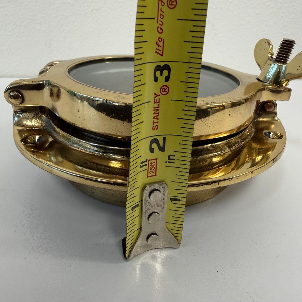 Vintage-Style Brass Nautical Maritime Boat Yacht Porthole Hinged Window Decor - Picture 10 of 10